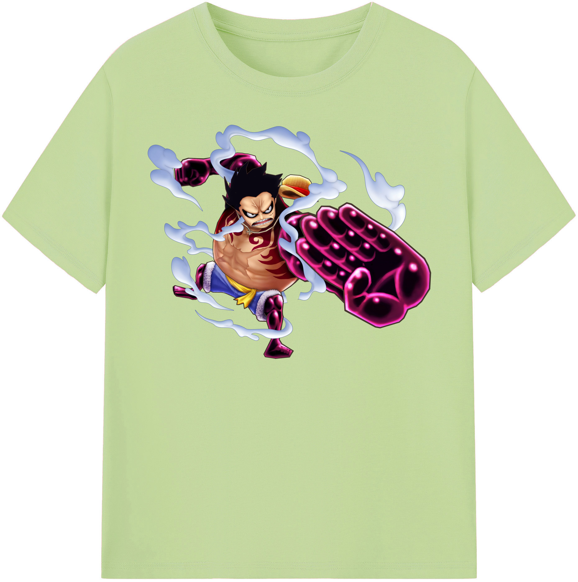 ワンピース モンキー・D・ルフィ ONE PIECE Monkey D. Luffy 綿100％半袖Tシャツ（フロントプリント）